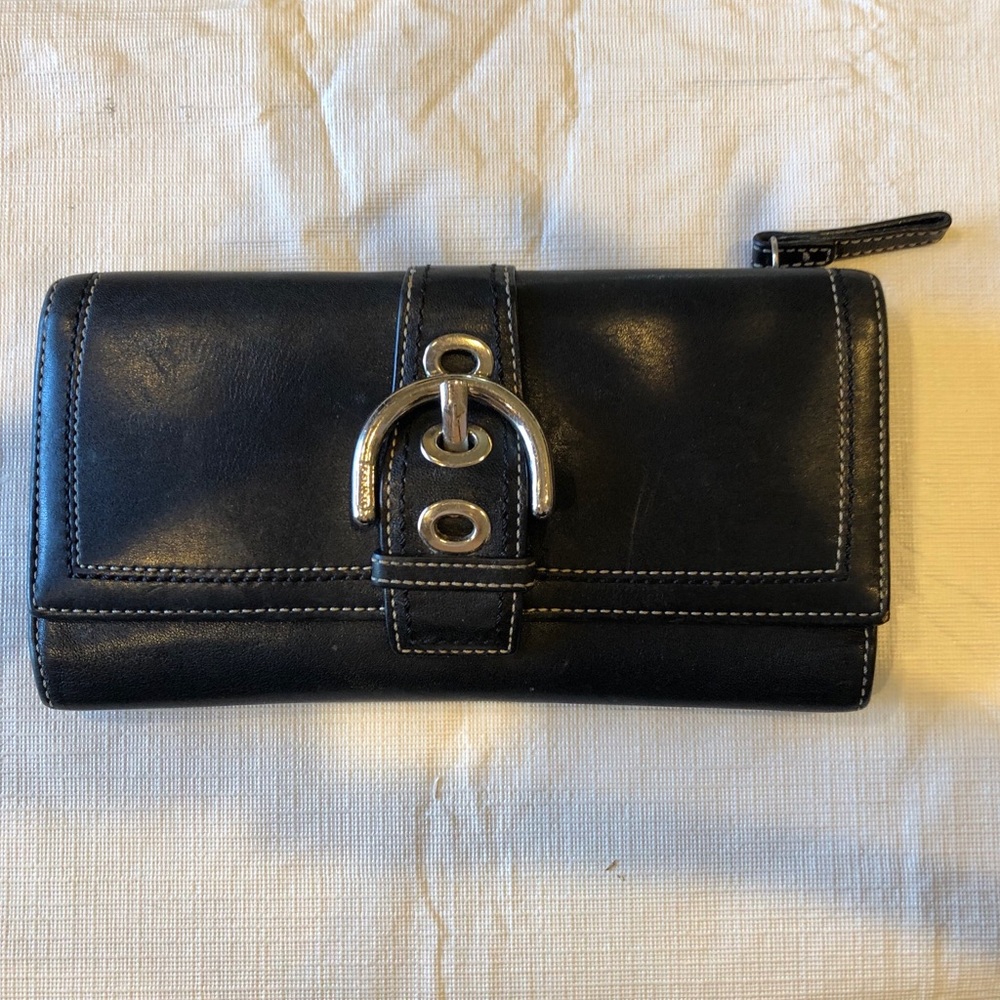 Black Leather Coach Wallet